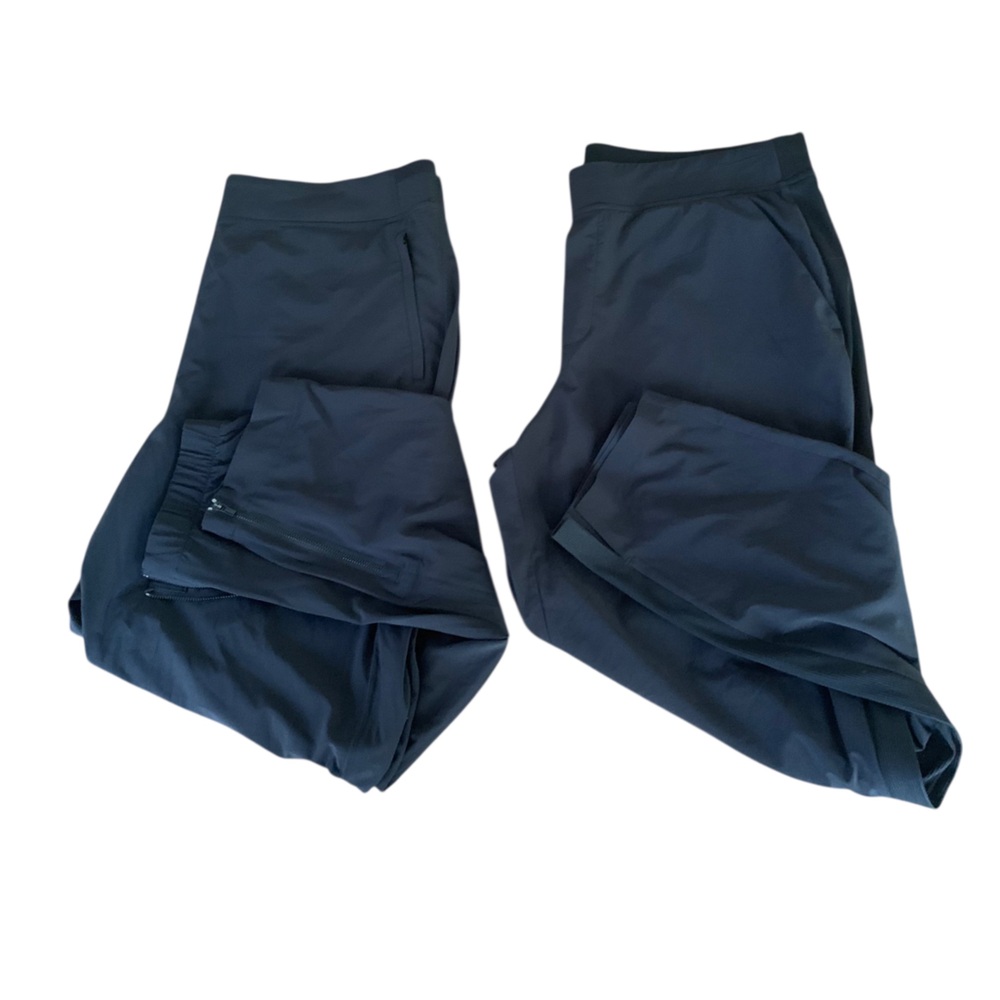 Athleta Bundle of 2 Pull On Track Pants Athleisure Black Sz 16 Tall